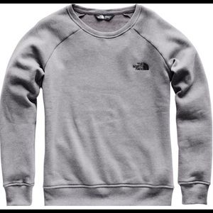North face crew neck grey sweatshirt